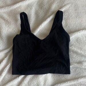 Lululemon Black V-Neck Athletic Crop Top